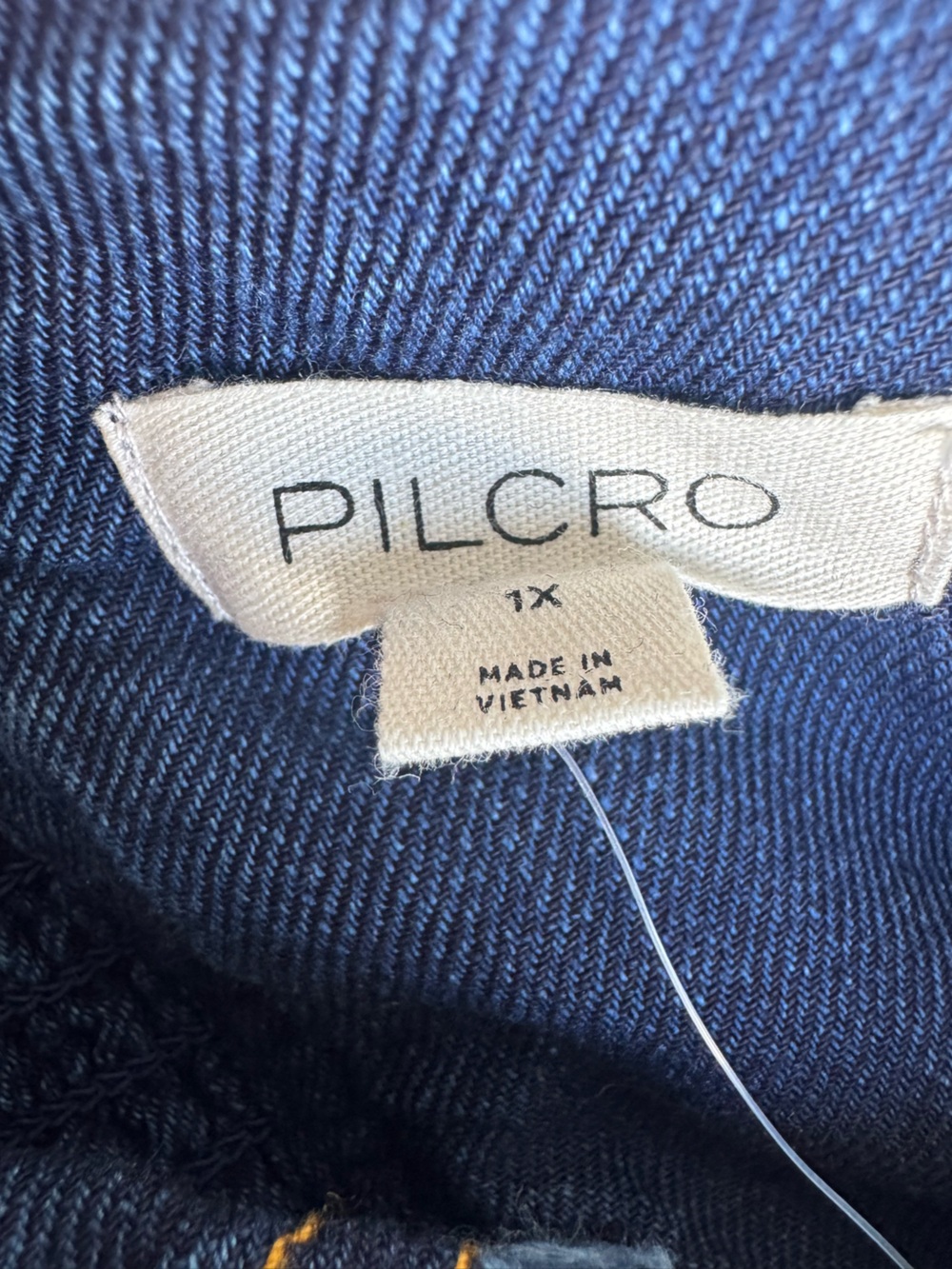 PILCRO sweetheart Flutter Sleeve Denim Button down Maxi Dress 1X tiered milkmaid - Picture 6 of 11